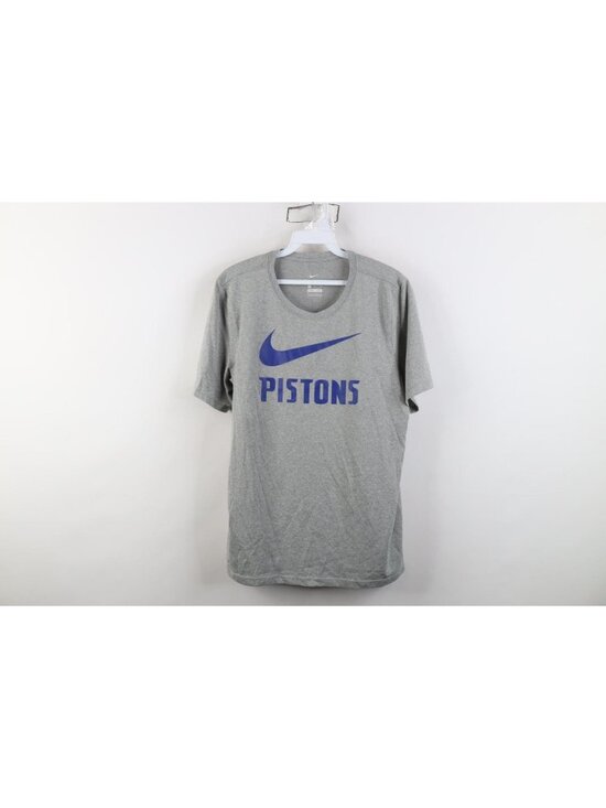 Nike Other - Nike Boys Size XL Spell Out Big Swoosh Detroit Pistons Basketball T-Shirt Gray